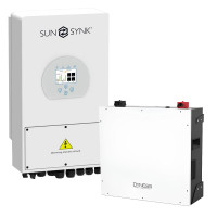 Комплект системи зберігання енергії SUNSYNK+Dyness (1 фаза, Інвертор-5 кВт, АКБ-5,12 кВт*г)