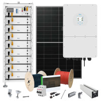 Hybrid solar power plant 15 kW Deye+LONGI (Inverter-15kW, Panels-15.64kW, Battery-40.96kWh)