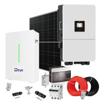 Hybrid solar power plant 20 kW Deye+LONGI (Inverter-20kW, Panels-20.24kW, Battery-10.64kWh)