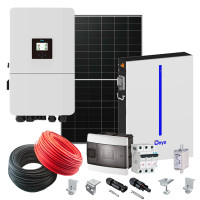 Hybrid solar power plant 20 kW Deye+LONGI (Inverter-20kW, Panels-20.24kW, Battery-6.14kWh)