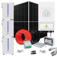 Hybrid solar power plant 6 kW Deye+LONGI (Inverter-6kW, Panels-6.44kW, Battery-18.42kWh)