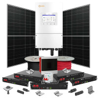 Гібридна сонячна електростанція 8 кВт Solis+LONGI+Dyness (Інвертор-8кВт, Панелі-8,28кВт, АКБ-12кВт*г)