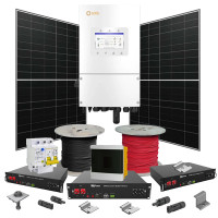 Гибридная солнечная электростанция 8 кВт Solis+LONGI+Dyness (Инвертор-8кВт, Панели-8,28кВт, АКБ-7,2кВт*ч)