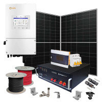 Гібридна сонячна електростанція 6 кВт Solis+LONGI+Pylontech (Інвертор-6кВт, Панелі-6,44кВт, АКБ-4,8кВт*г)