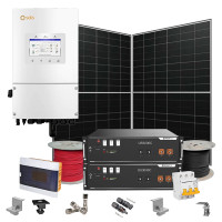 Гібридна сонячна електростанція 6 кВт Solis+LONGI+Pylontech (Інвертор-6кВт, Панелі-6,44кВт, АКБ-7,1кВт*г)