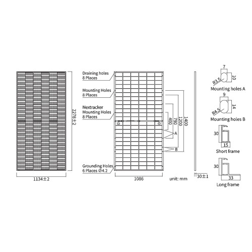 Solar panel 595W JA Solar JAM72D40-595MB Bifacial
